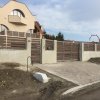 WPC kerítés sötétbarna színben